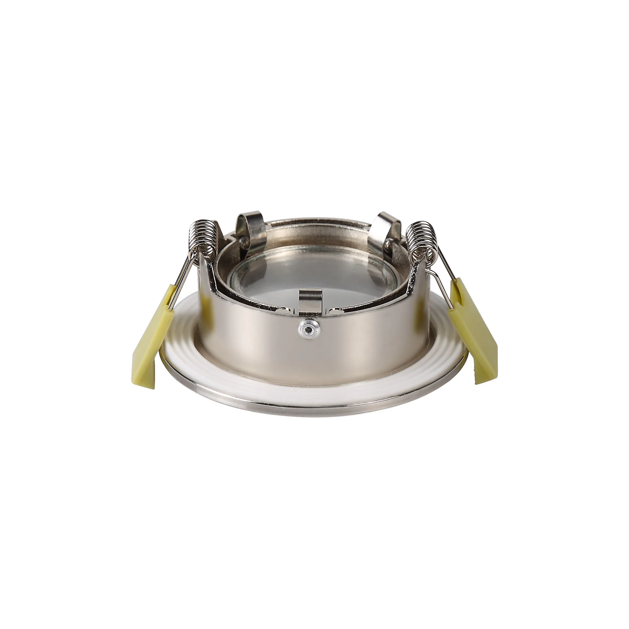 Bruve GU10 Recessed Round Satin Nickel IP65 Downlighter, Cut-Out 68mm DX200403  Dlux Bruve IP65